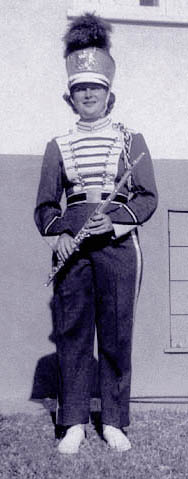 [photo of Judy in Band Uniform]